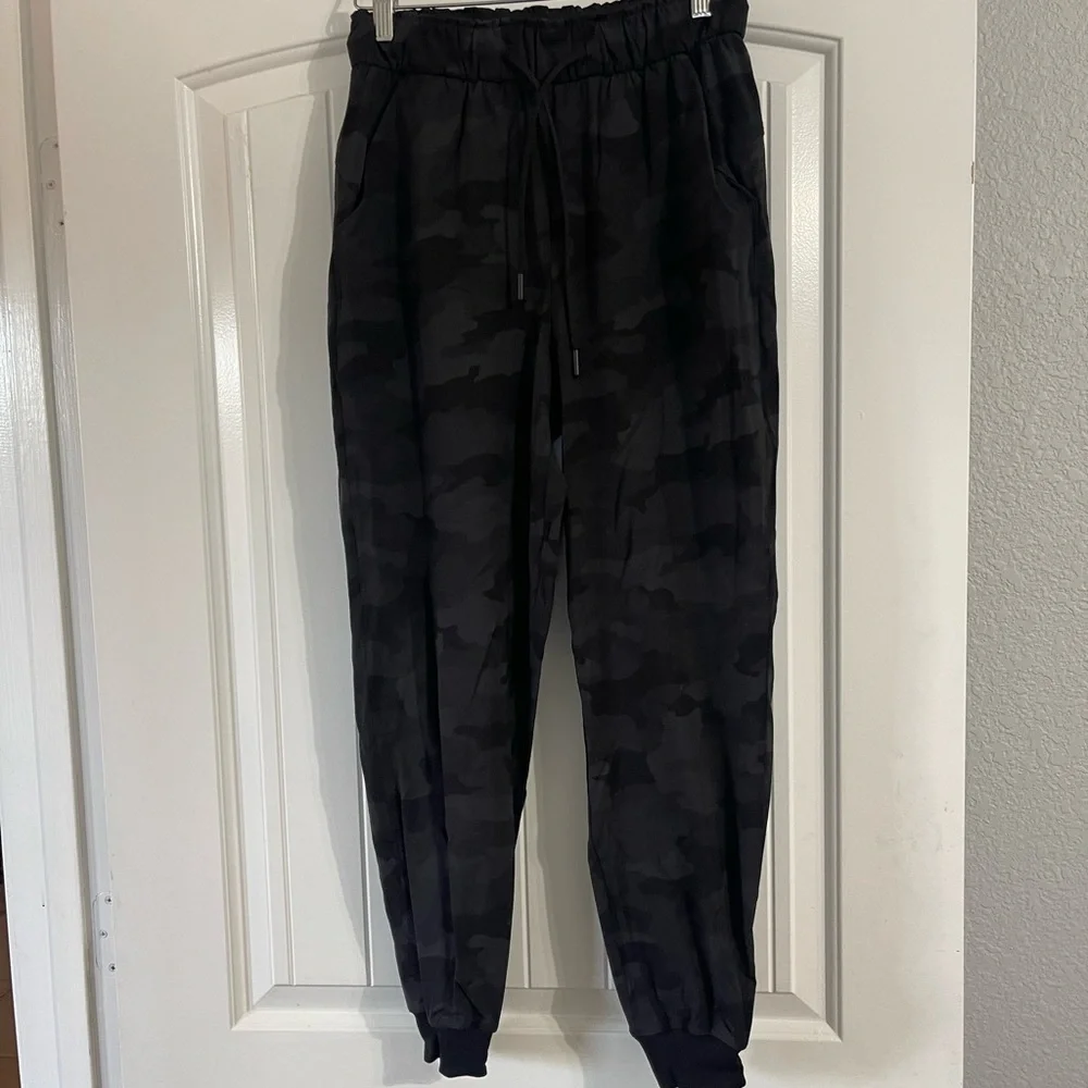 Black Camouflage Jogger Pants - Women's Drawstring Casual Pants